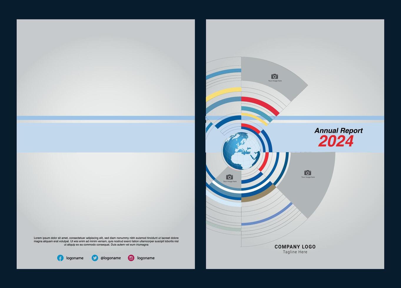 annuel rapport couverture conception modifiable vecteur