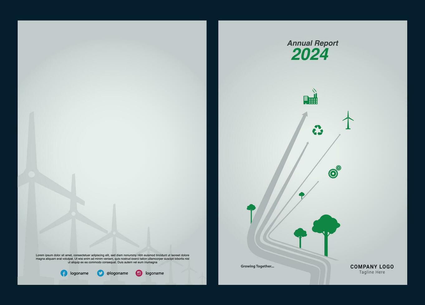 annuel rapport couverture conception modifiable vecteur