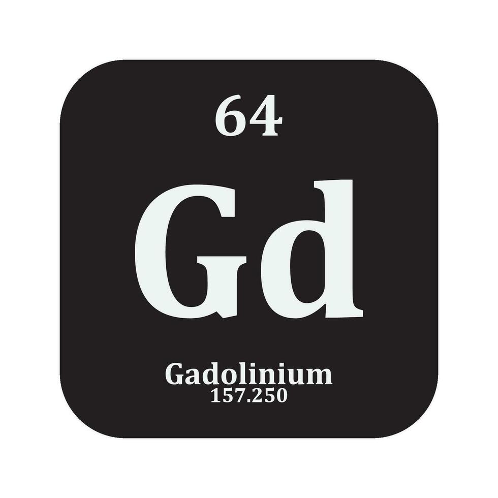 gadolinium chimie icône vecteur