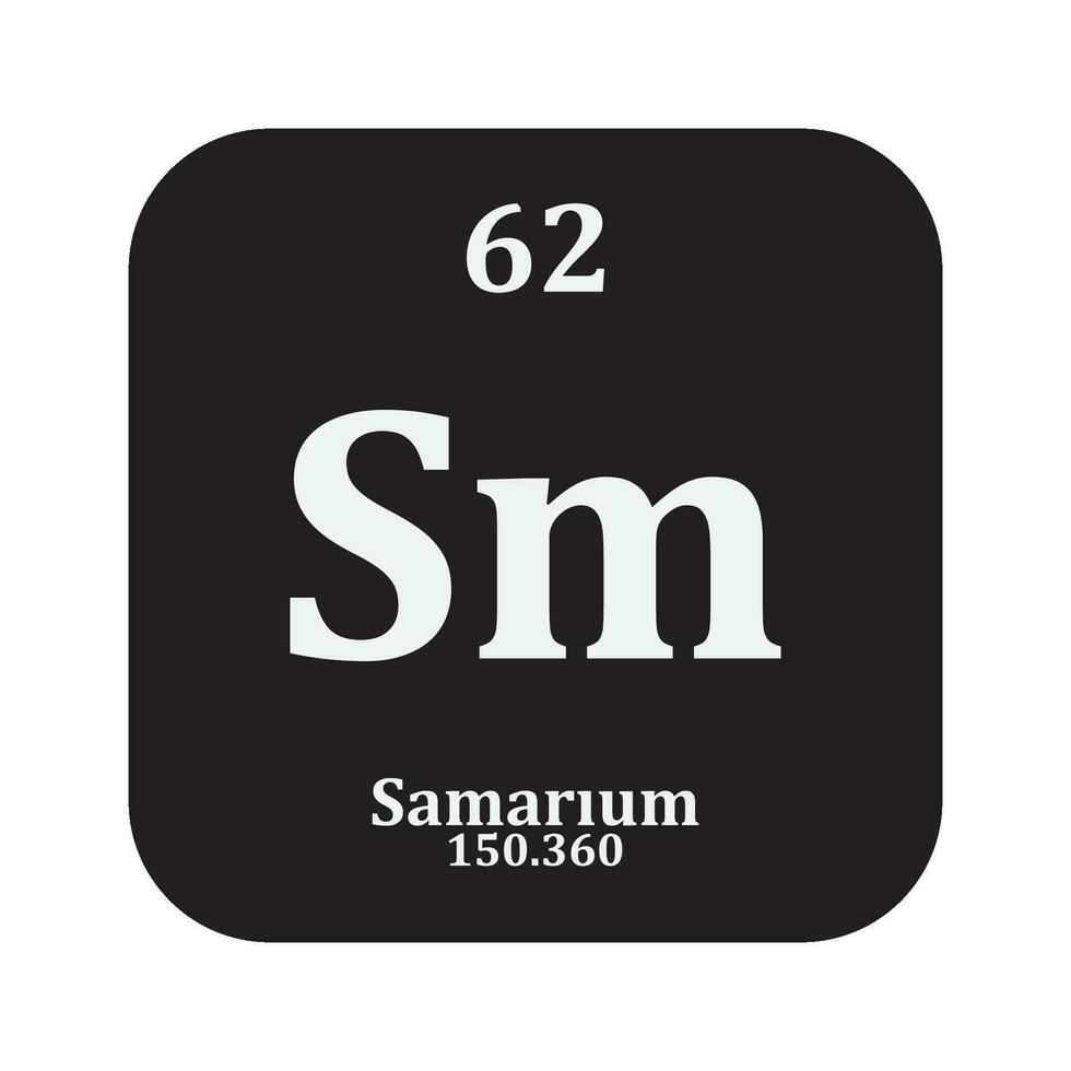 samarium chimie icône vecteur