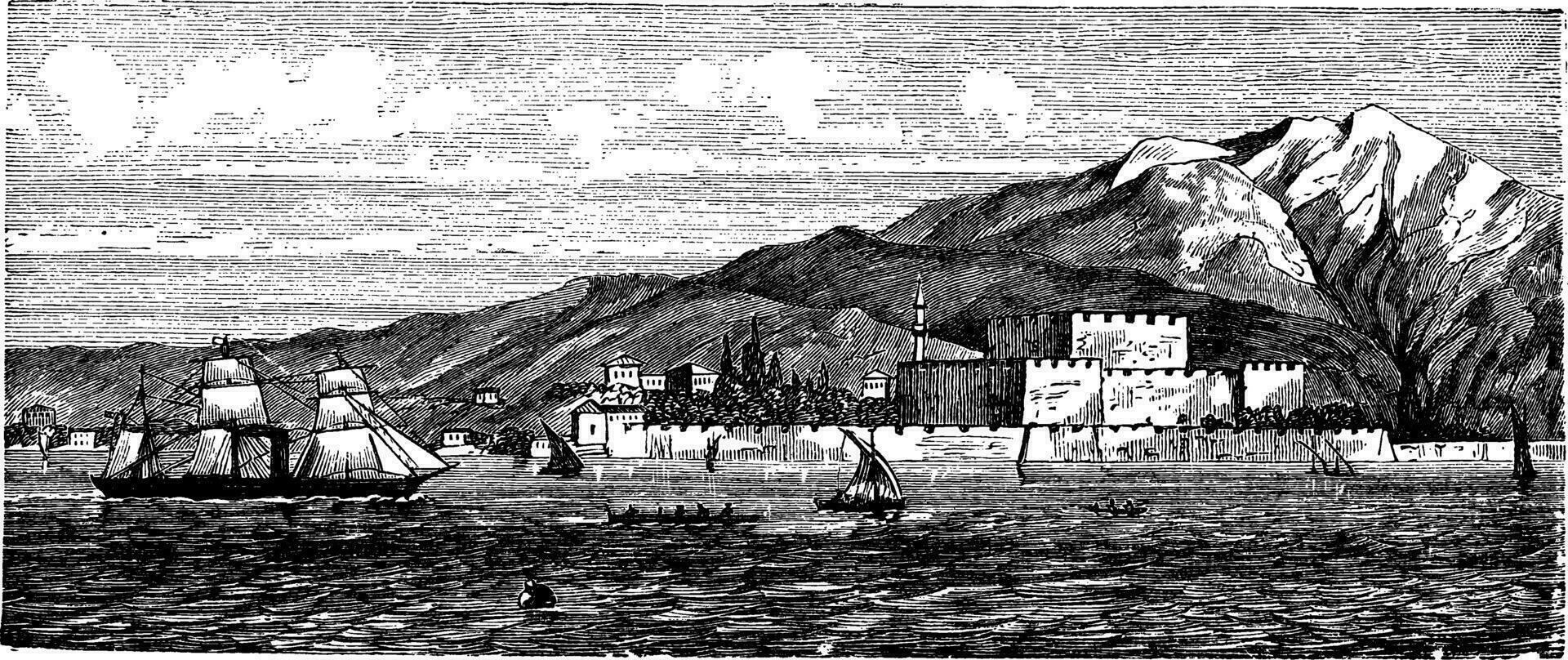 canakkale dans Turquie, ancien gravure vecteur