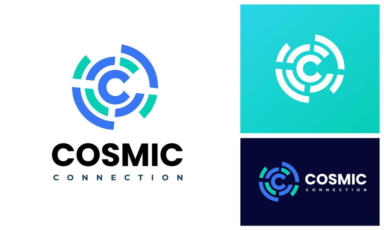 moderne initiale lettre c avec cercle circulaire centre ou cercle pour La technologie lien logo conception vecteur