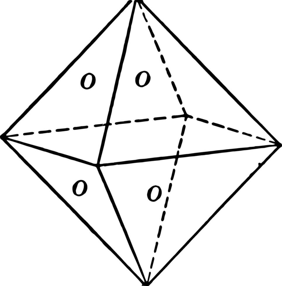 octaèdre ancien illustration. vecteur