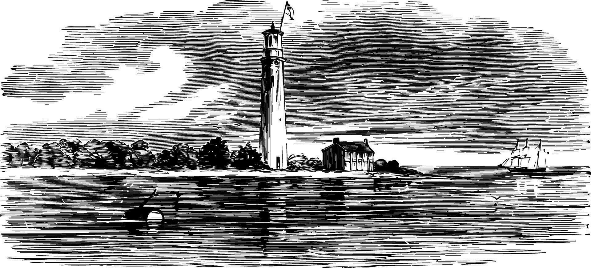 phare ancien illustration vecteur