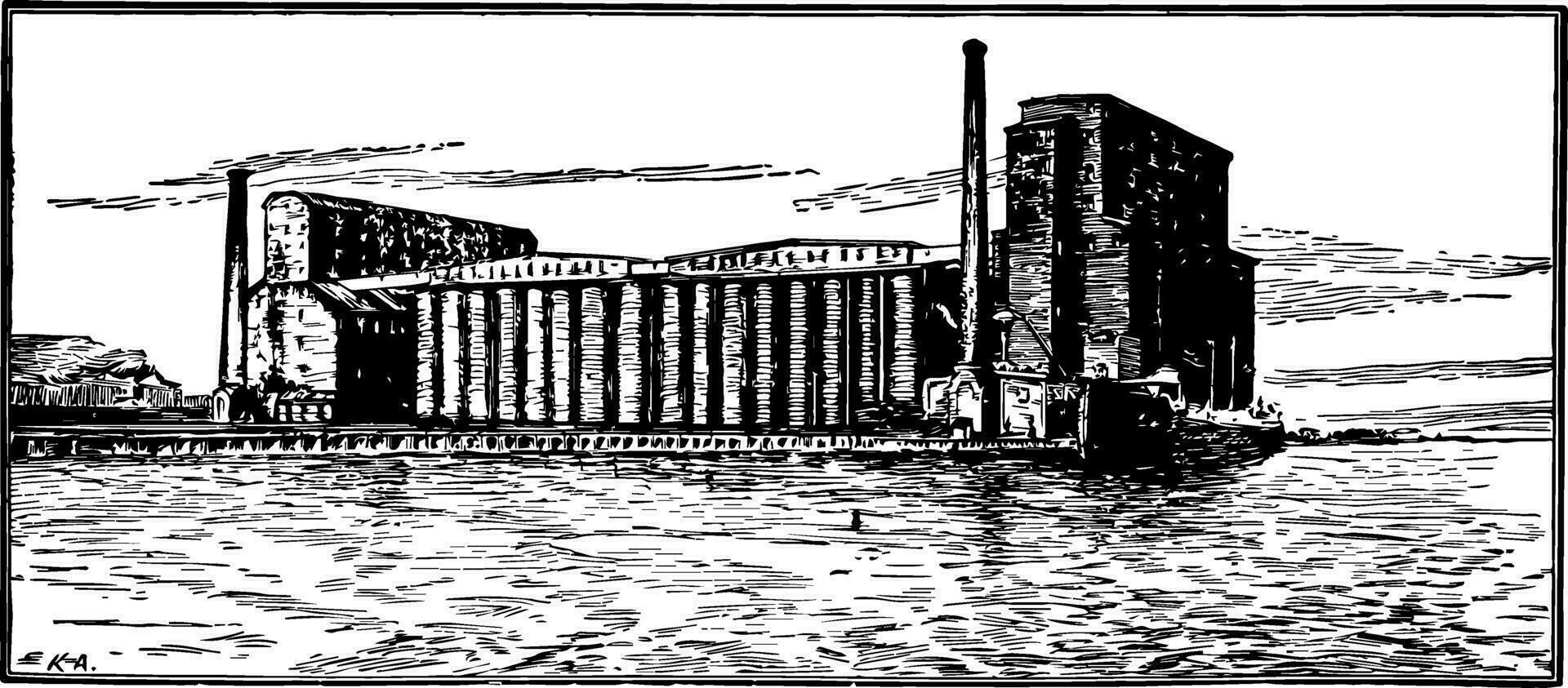 Port Arthur ancien illustration vecteur