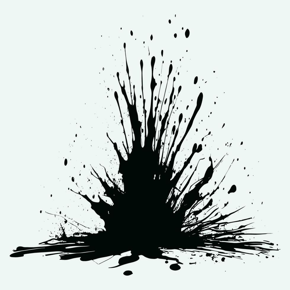 magnifique noir aquarelle éclaboussure pinceaux, noir peindre, encre brosse accident vasculaire cérébral, brosse, ligne ou texture. vecteur