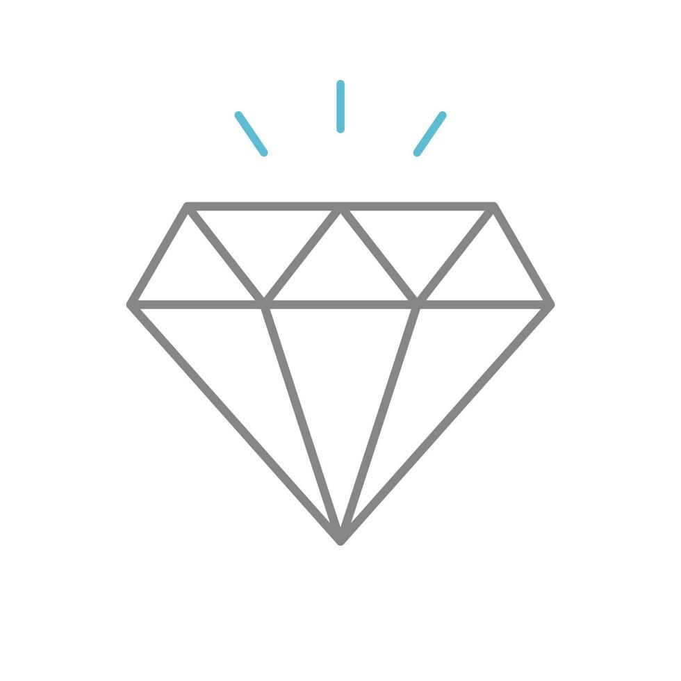 icône simple de diamant. illustration vectorielle eps10 vecteur