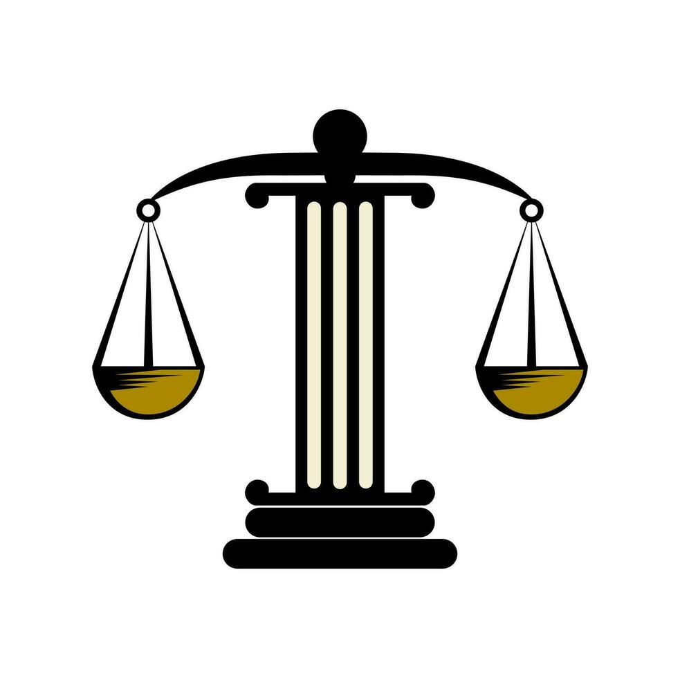 Justice loi logo conception illustration vecteur