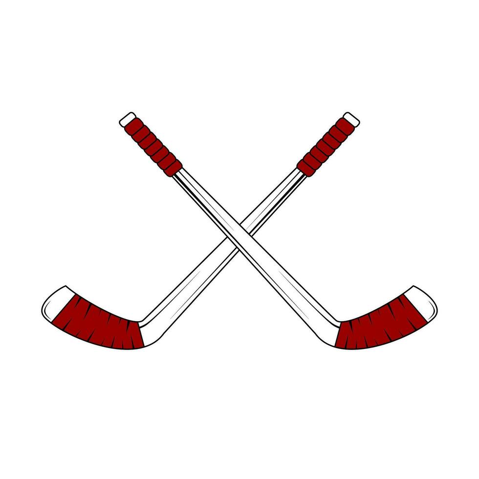 franchi sol le hockey indices. le hockey bâton logo élément sur blanc Contexte vecteur