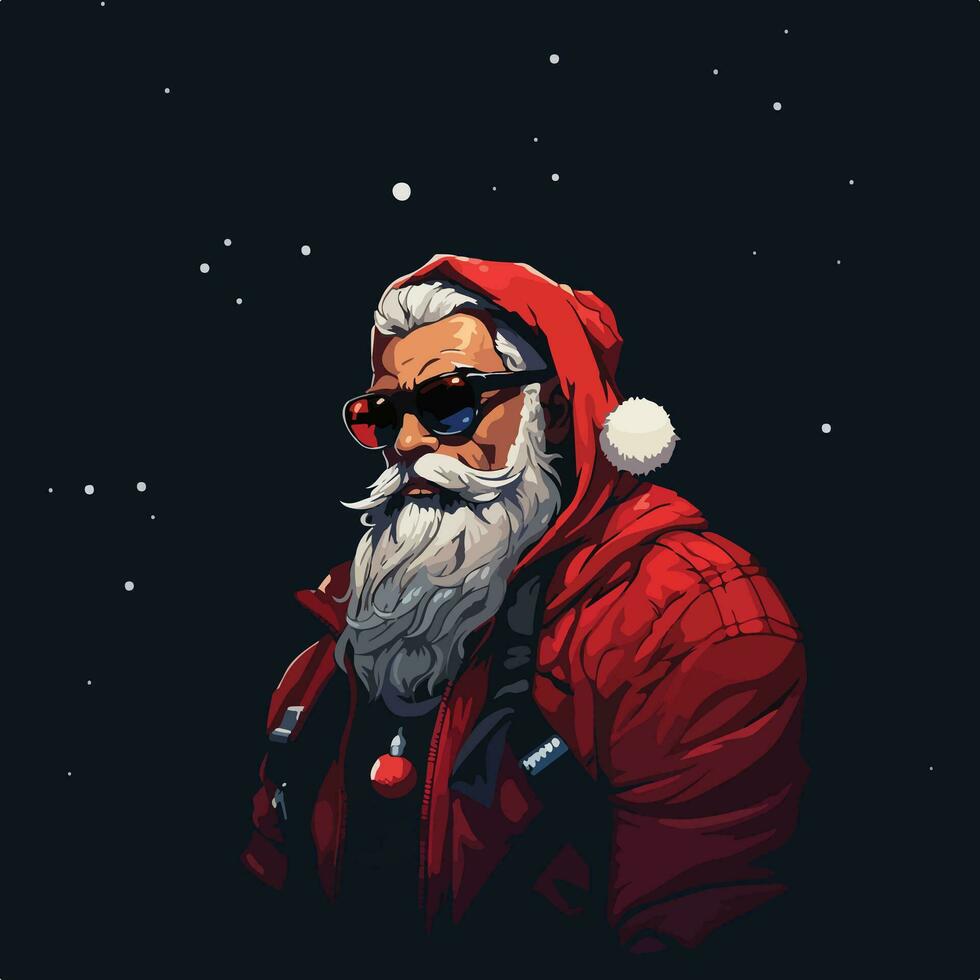 gangster ghetto Père Noël claus vecteur