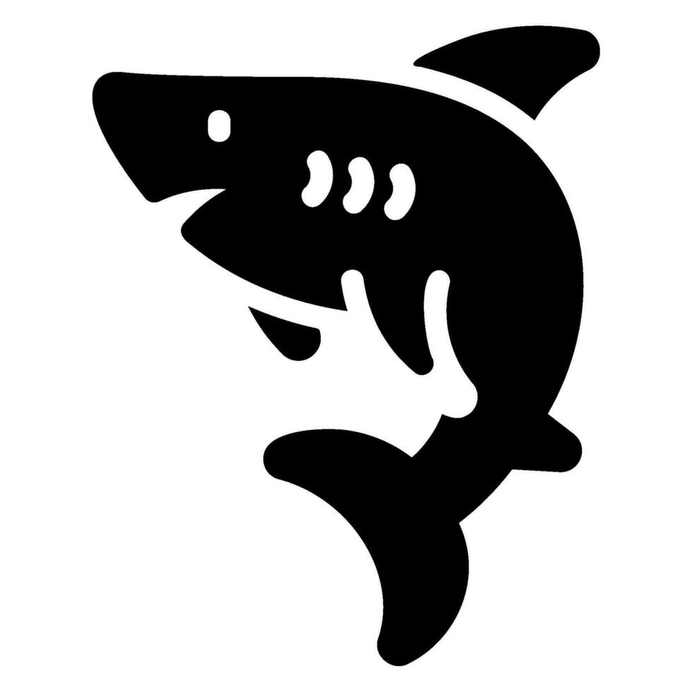 icône de glyphe de requin vecteur