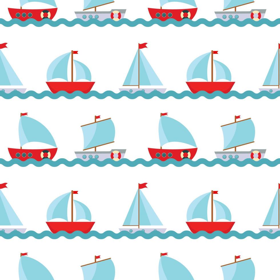 fond transparent avec bateau mignon pour enfants. illustration vectorielle vecteur