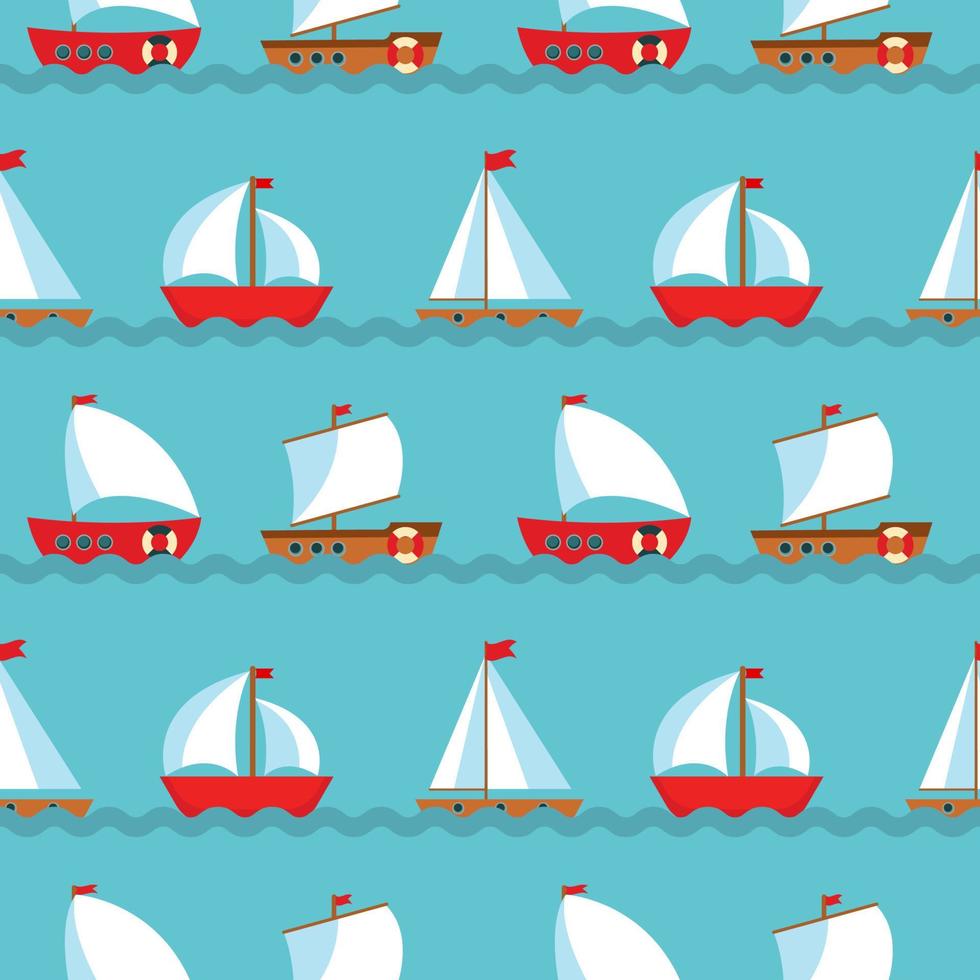 fond transparent avec bateau mignon pour enfants. illustration vectorielle vecteur