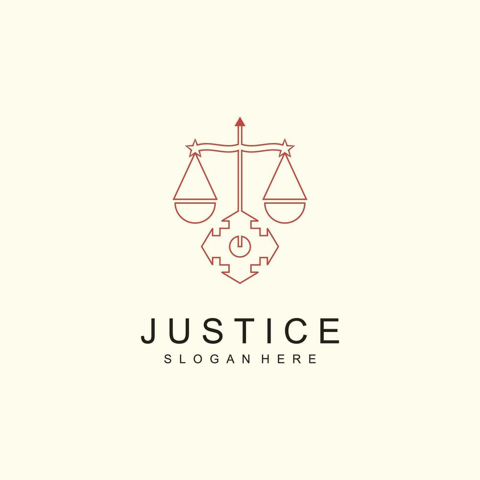 Justice logo conception vecteur