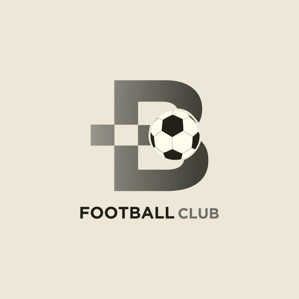 abstrait lettre logo avec initiale b moderne Football club prime vecteur