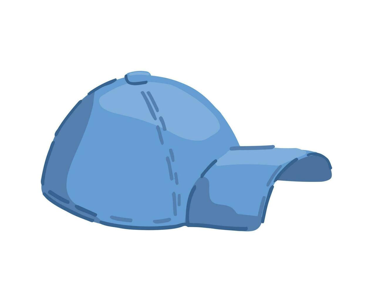 casquette chapeau dessin animé clipart. été tête accessoire griffonnage isolé sur blanche. vecteur illustration dans moderne style.