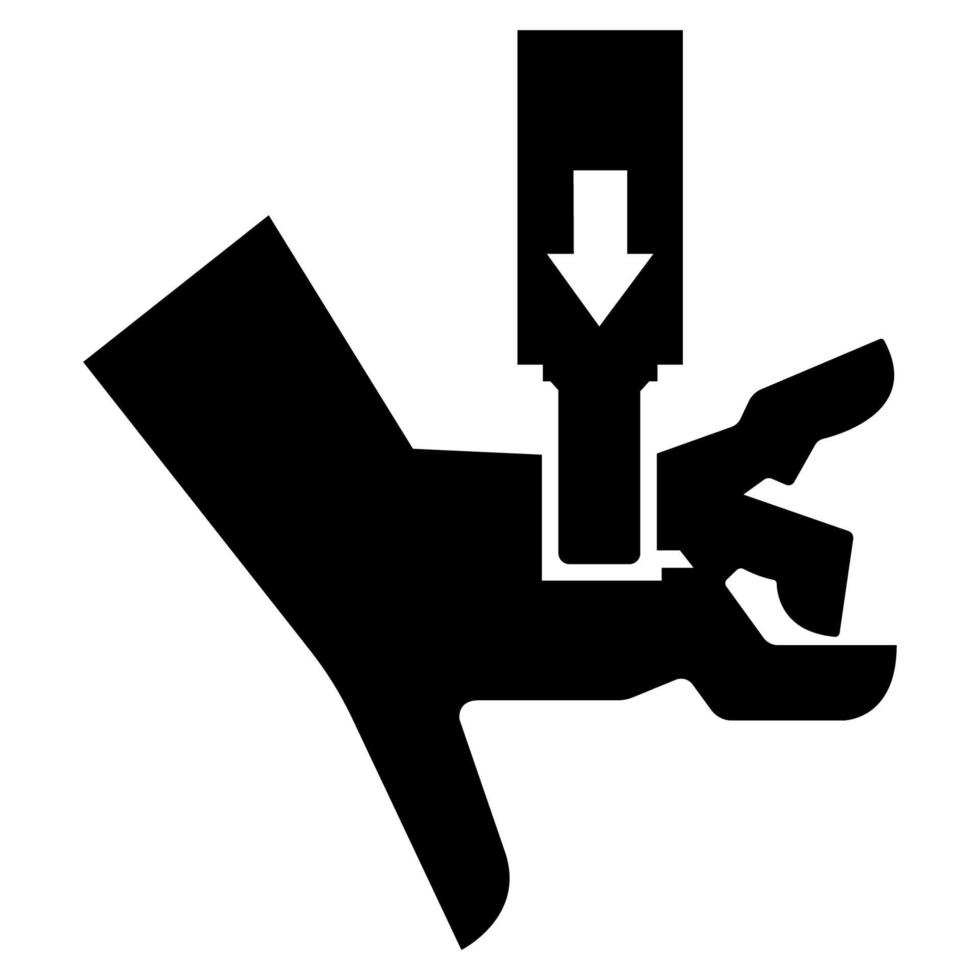Force d'écrasement de la main du signe de symbole ci-dessus isoler sur fond blanc, illustration vectorielle eps.10 vecteur