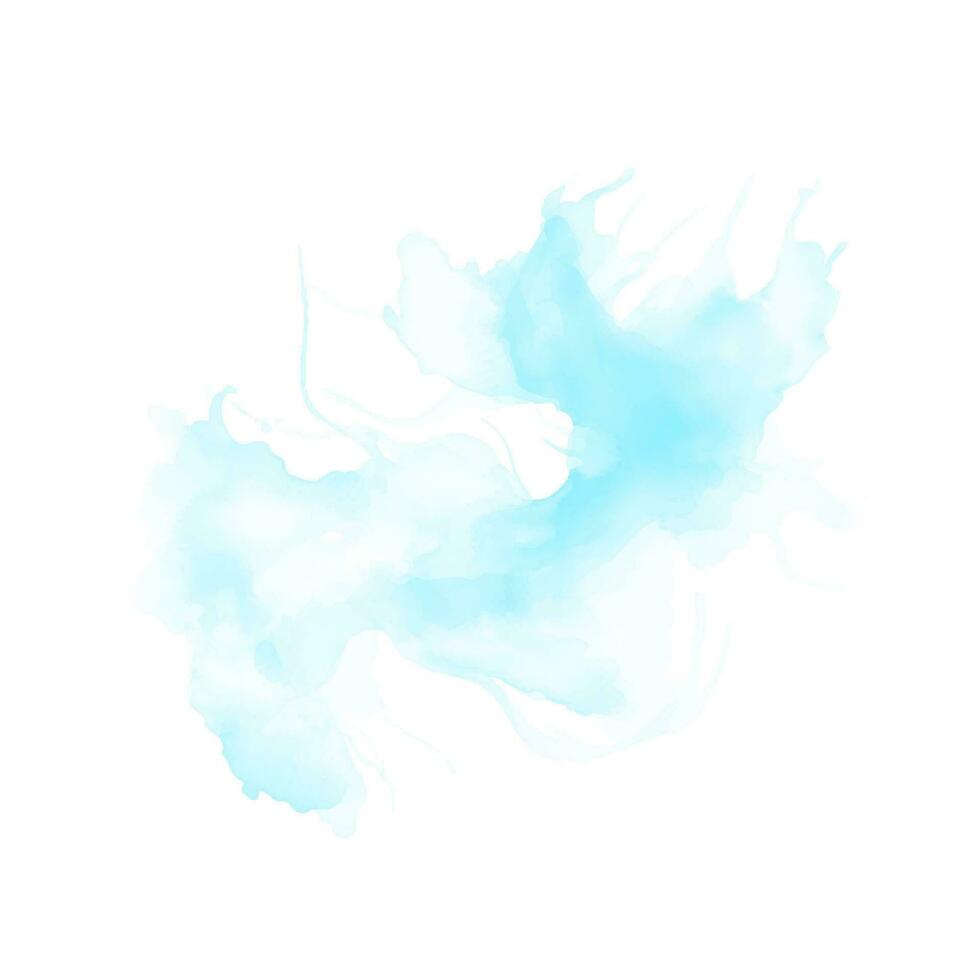 abstrait modèle avec bleu aquarelle nuage. cyan aquarelle l'eau impétueux éclaboussure texture vecteur