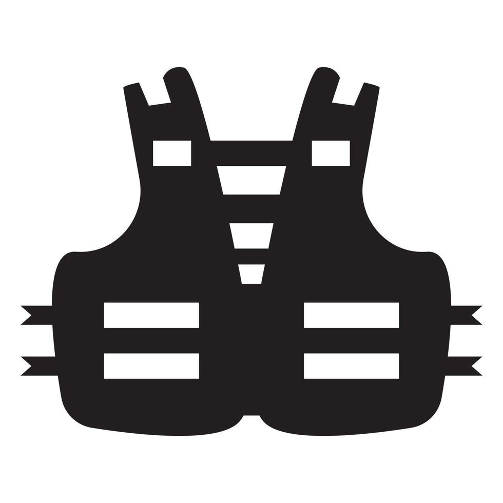 icône de ppe portant un gilet de sauvetage pour signe de symbole de sécurité isoler sur fond blanc, illustration vectorielle eps.10 vecteur
