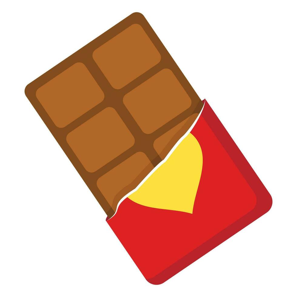 Chocolat bar icône isolé sur blanc, vecteur illustration