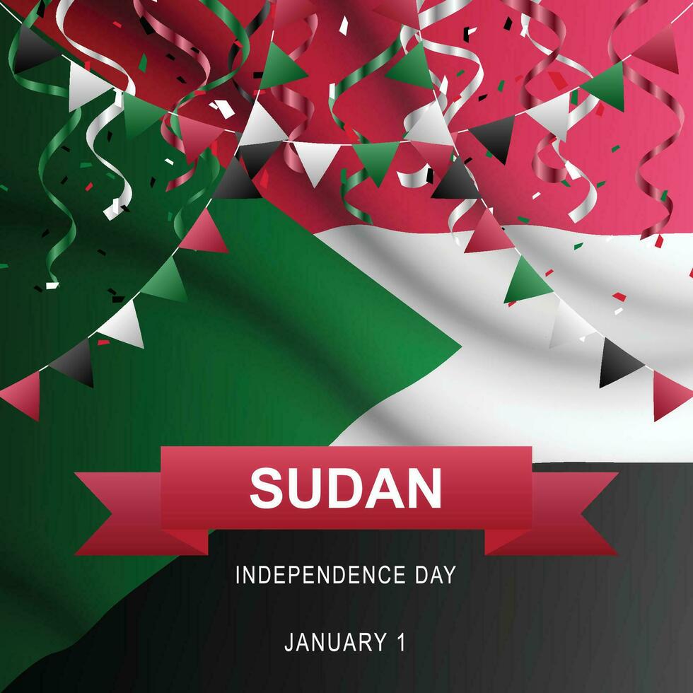 Soudan indépendance journée Contexte. vecteur