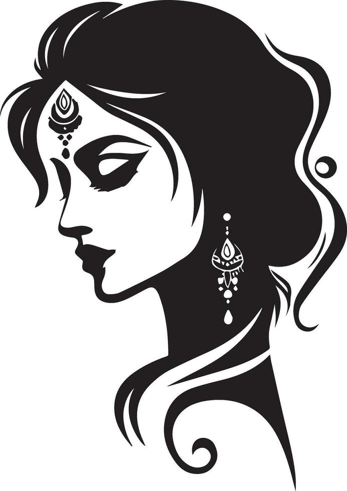 femme visage vecteur silhouette illustration 4