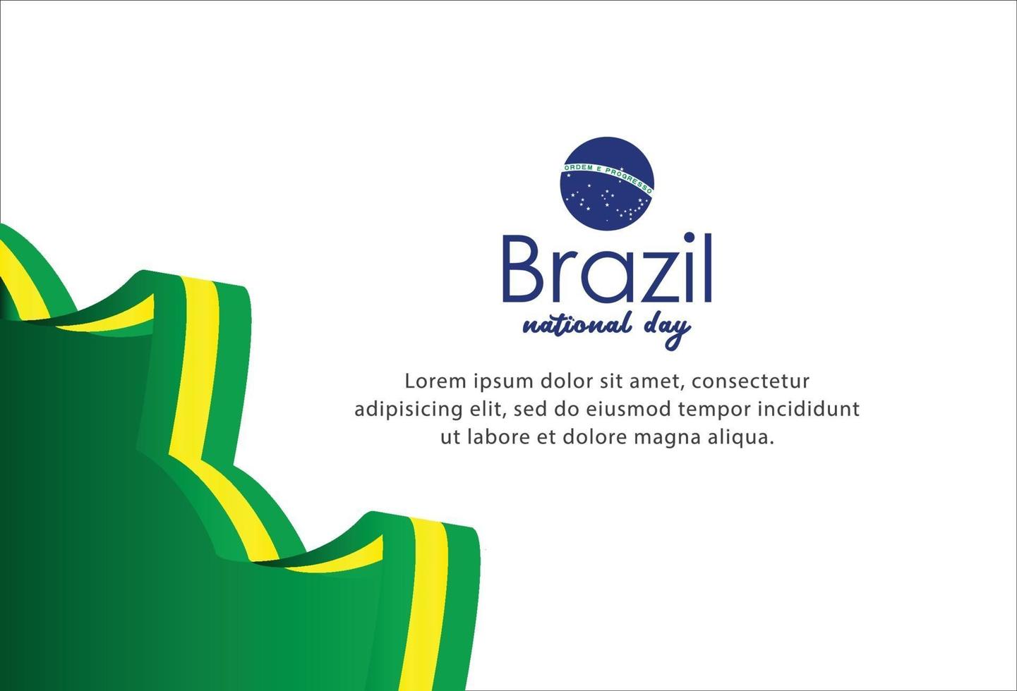 jour de l'indépendance du brésil. jour de la liberté. bonne fête nationale. célébrer annuellement le 7 septembre. drapeau du brésil. conception brésilienne patriotique. modèle, arrière-plan. illustration vectorielle vecteur