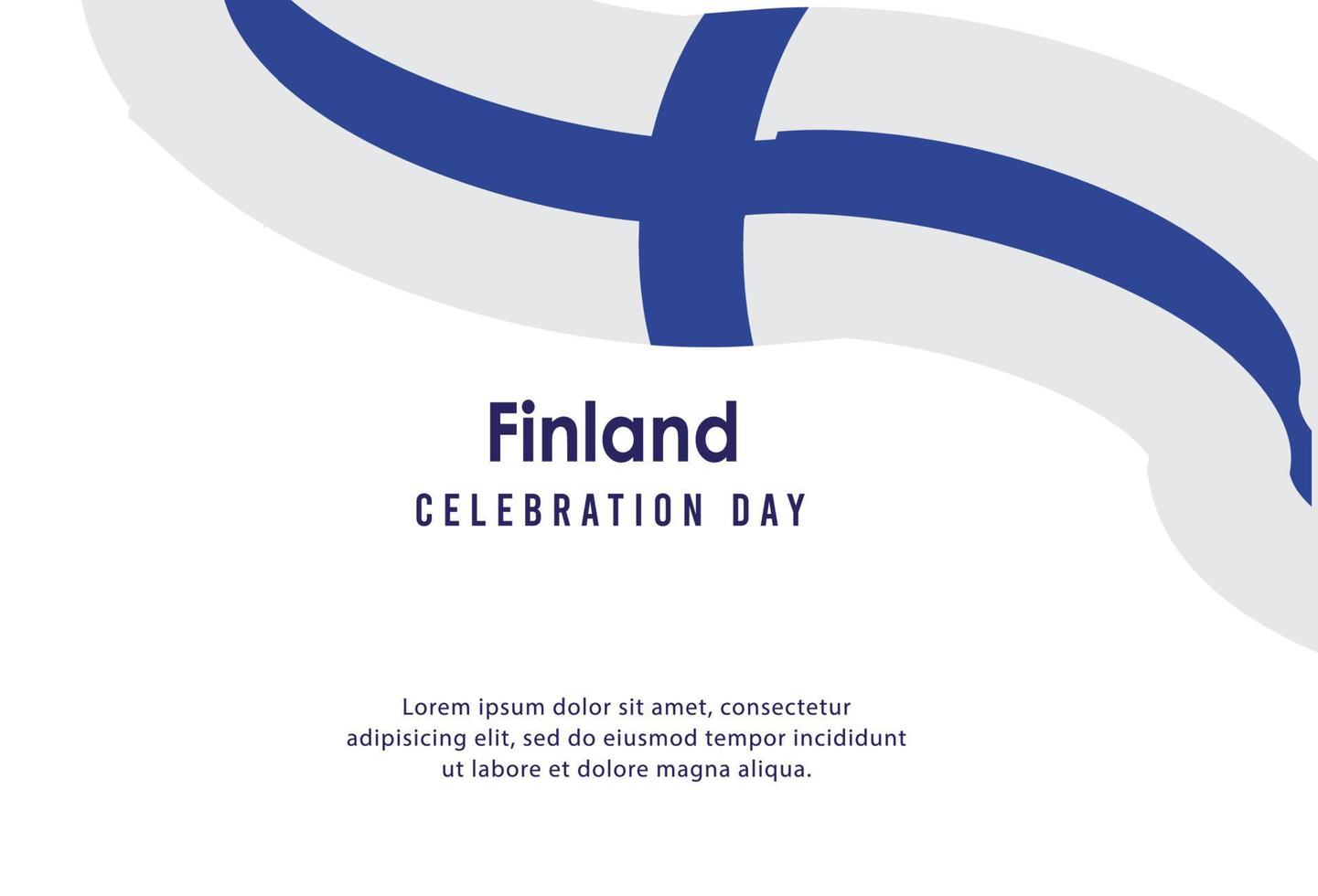 joyeux jour de l'indépendance de la finlande. modèle, arrière-plan. illustration vectorielle vecteur