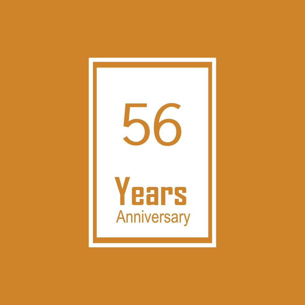 Fête de l'événement du 56 e anniversaire. illustration vectorielle. modèle de nombres pour célébrer. vecteur