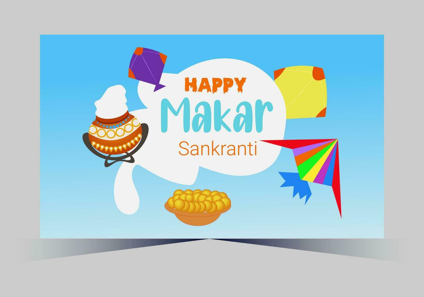 vecteur Indien makar sankranti Festival et la toile bannière modèle