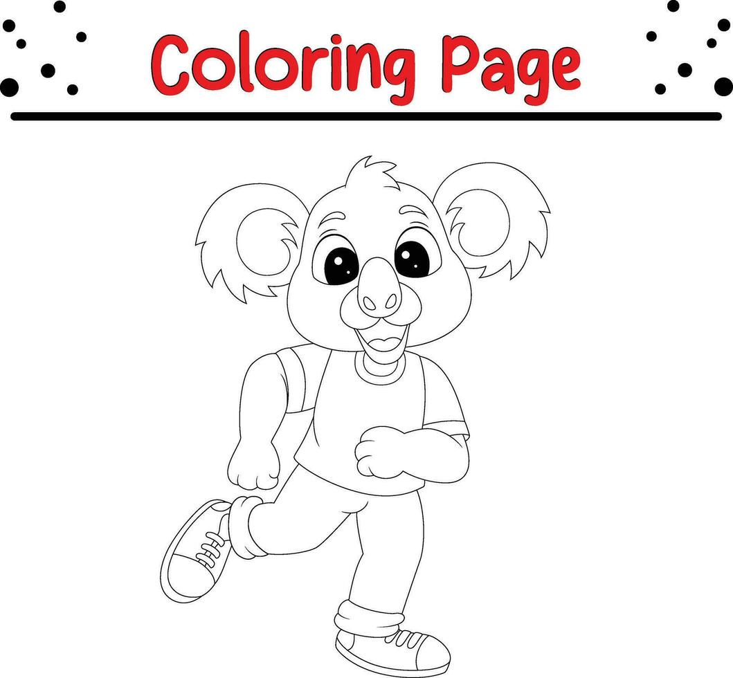 marrant koala coloration page pour des gamins vecteur