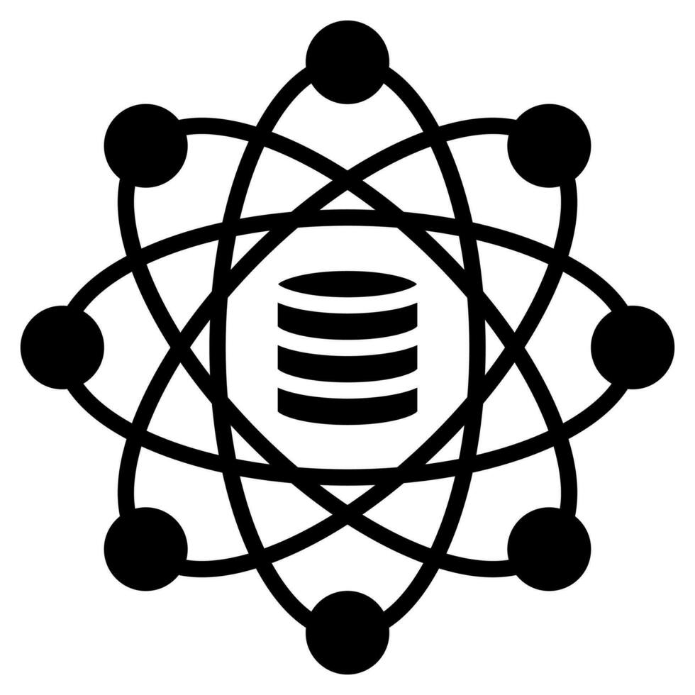 Les données science icône ligne vecteur illustration