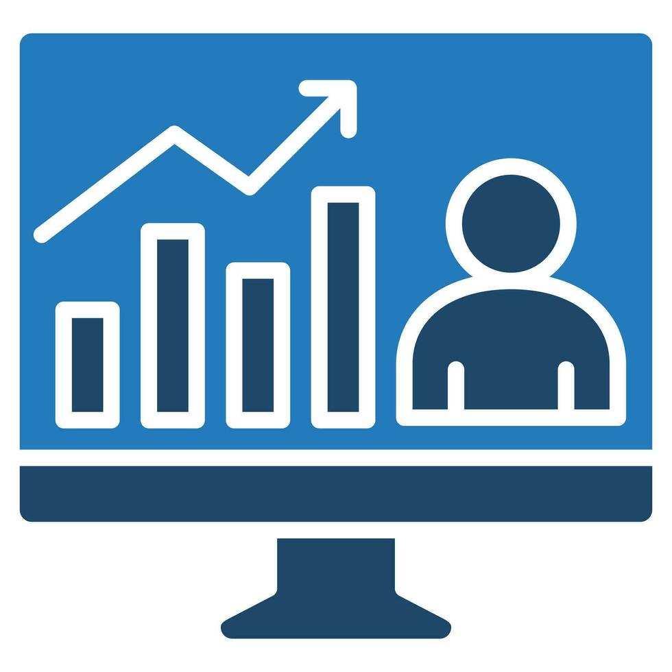 kpi une analyse icône ligne vecteur illustration