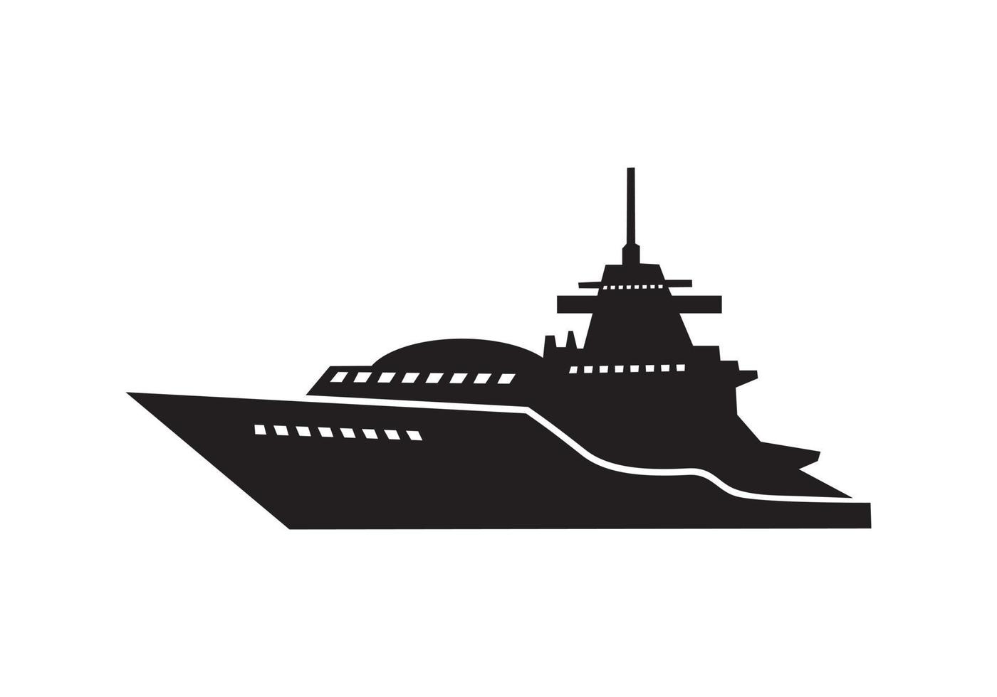 illustration de conception de navire de guerre vecteur