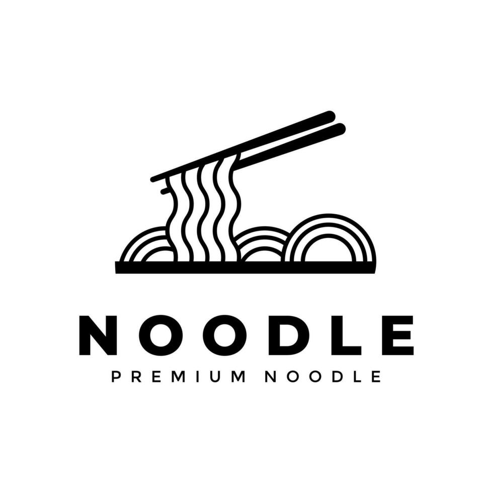 ramen logo ancien vecteur illustration conception, icône, signe et symbole, bien pour restaurant nouille style