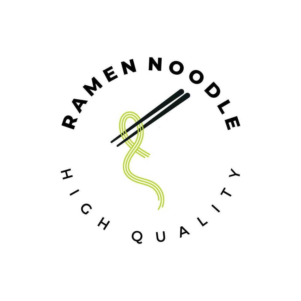 ramen nouille emblème logo ancien vecteur illustration conception, icône , symbole, traditionnel nourriture