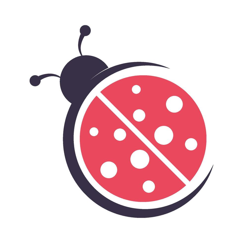 logo icône coccinelle vecteur