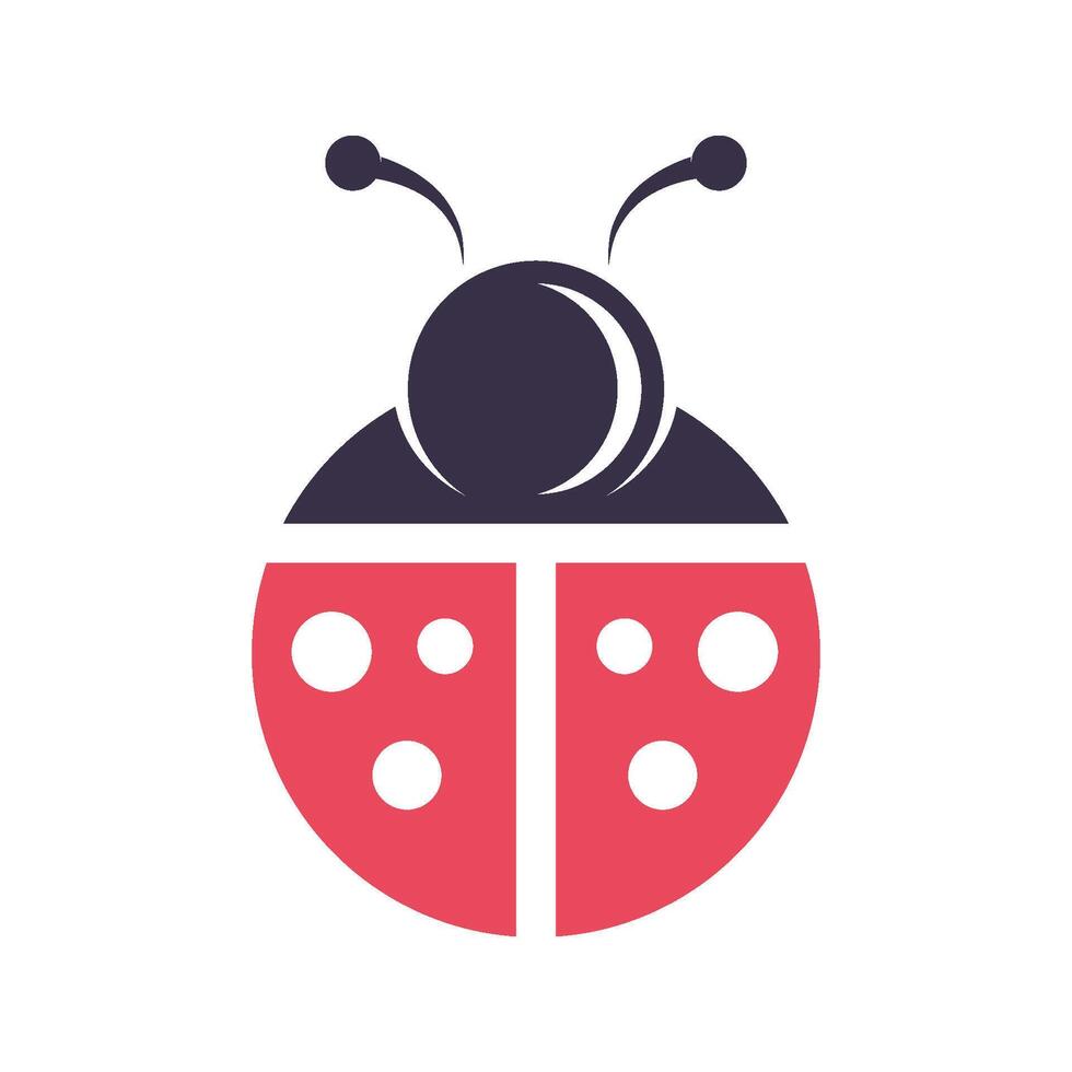 logo icône coccinelle vecteur