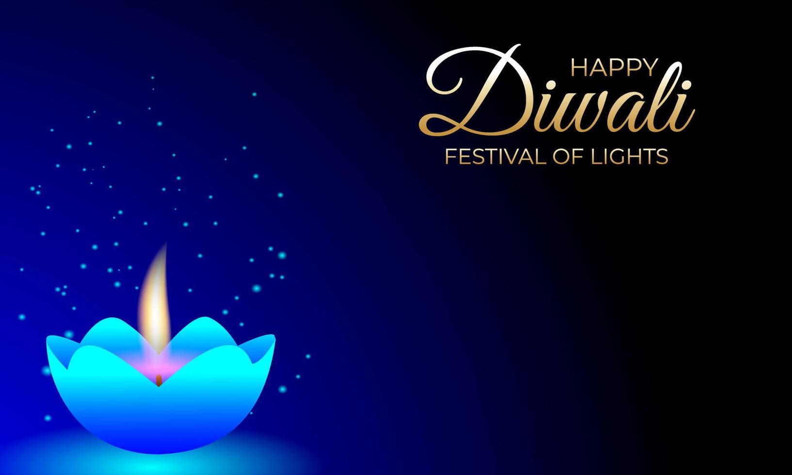 belle conception de fond de célébration du festival diwali heureux. vecteur