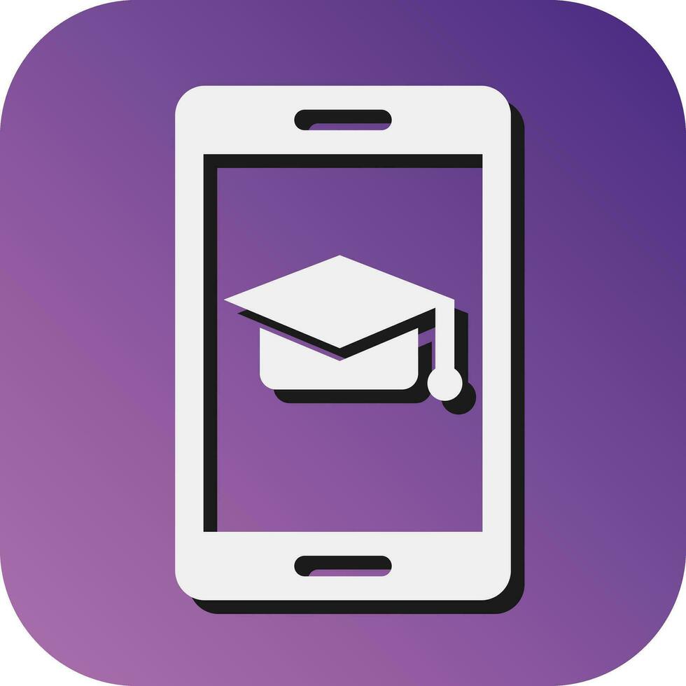 éducation app vecteur glyphe pente Contexte icône pour personnel et commercial utiliser.