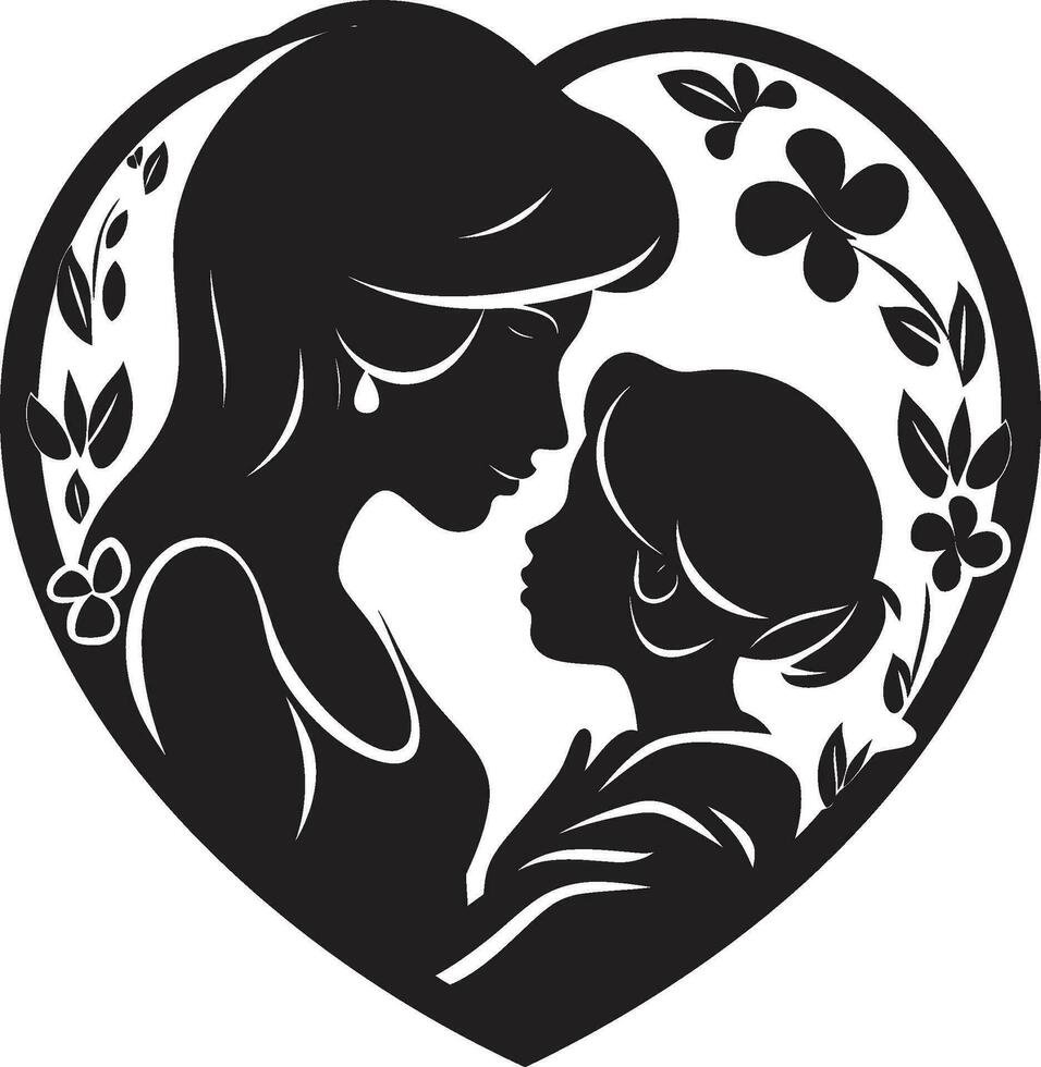 sincère maternité floral logo nourrir Floraison maternel emblème vecteur