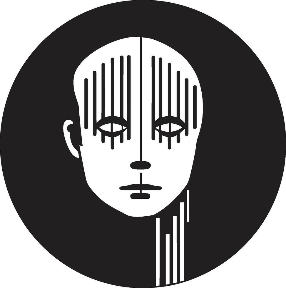 techno lien ai logo vecteur algorithmique centre logo conception pour ai