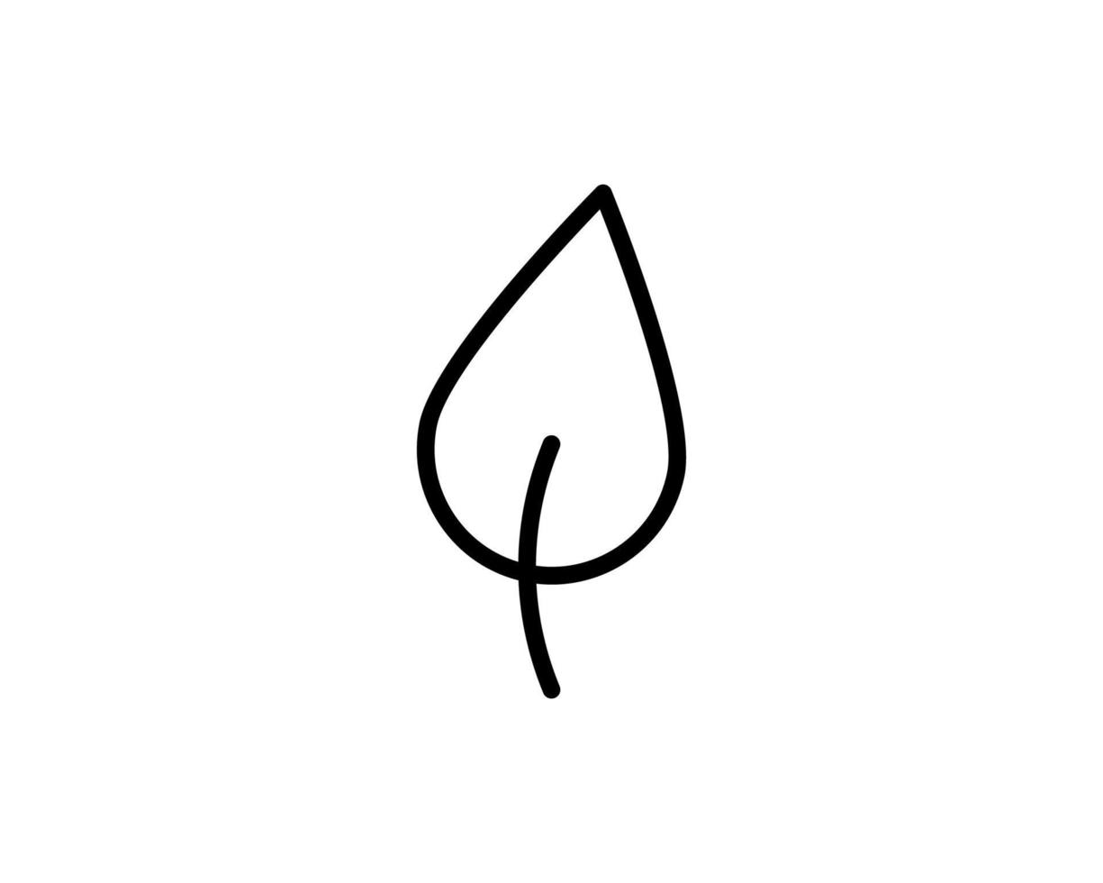 icône de contour de feuille. signe de style linéaire pour le concept mobile et la conception Web. icône de vecteur de ligne simple eco. symbole, illustration du logo. graphiques vectoriels parfaits au pixel