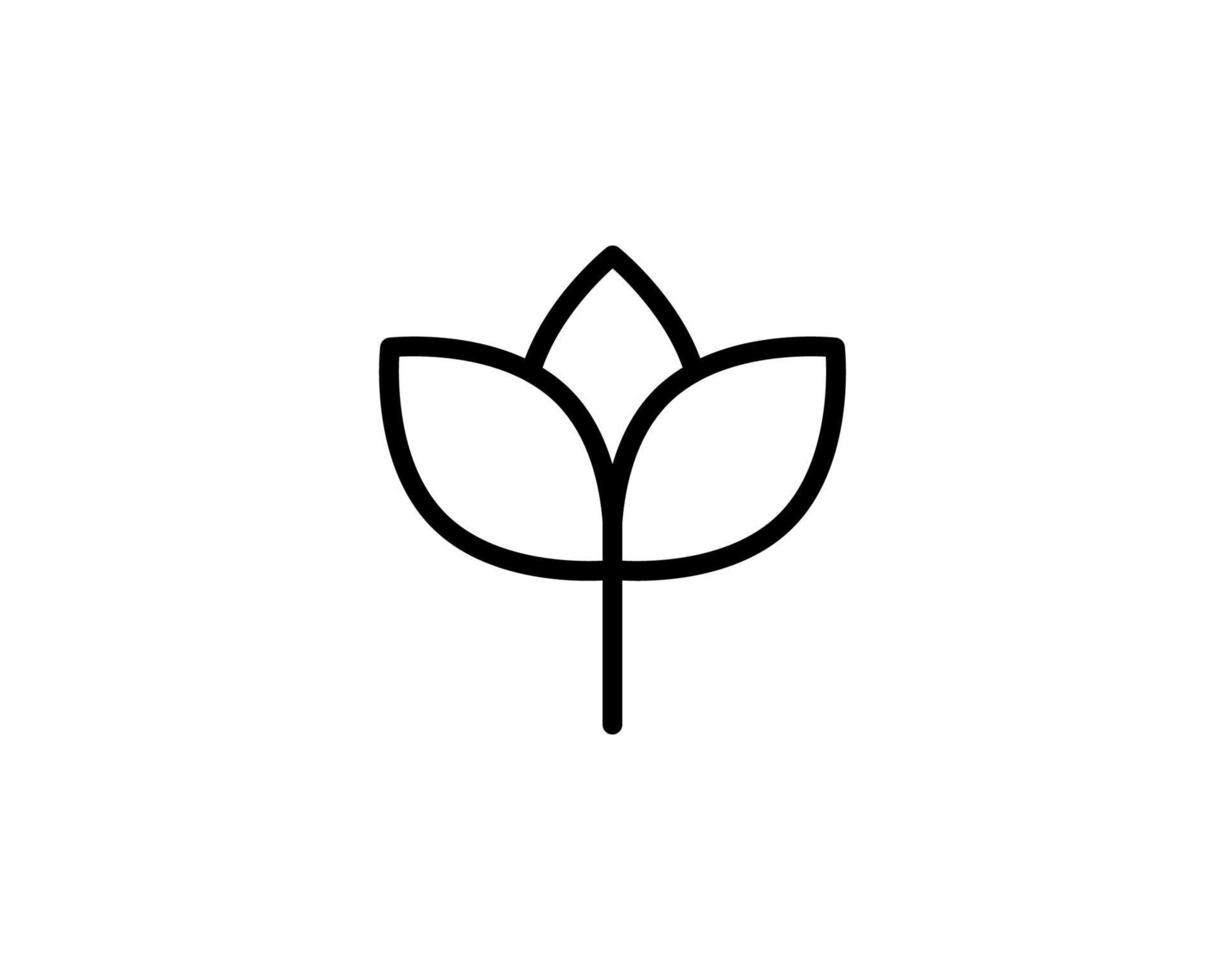 icône de ligne de fleur. symbole de contour de haute qualité pour la conception Web ou l'application mobile. signe de ligne mince pour le logo de conception. pictogramme de contour noir sur fond blanc. vecteur