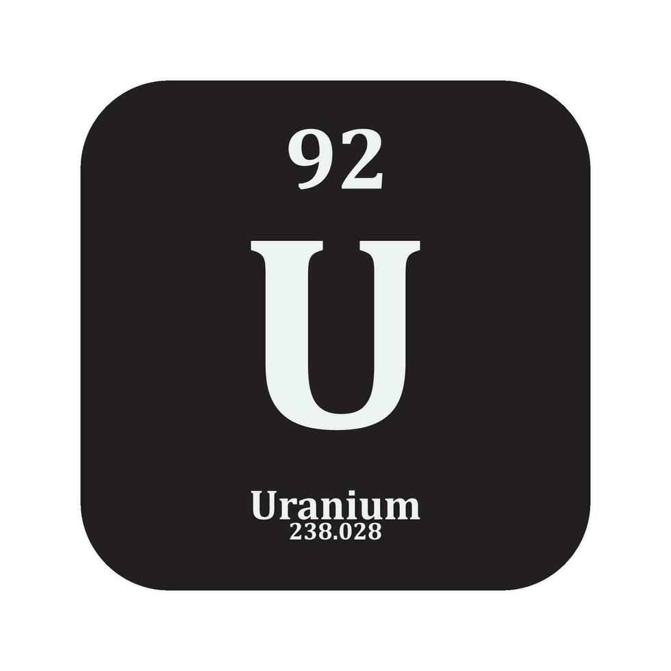 uranium chimie icône vecteur
