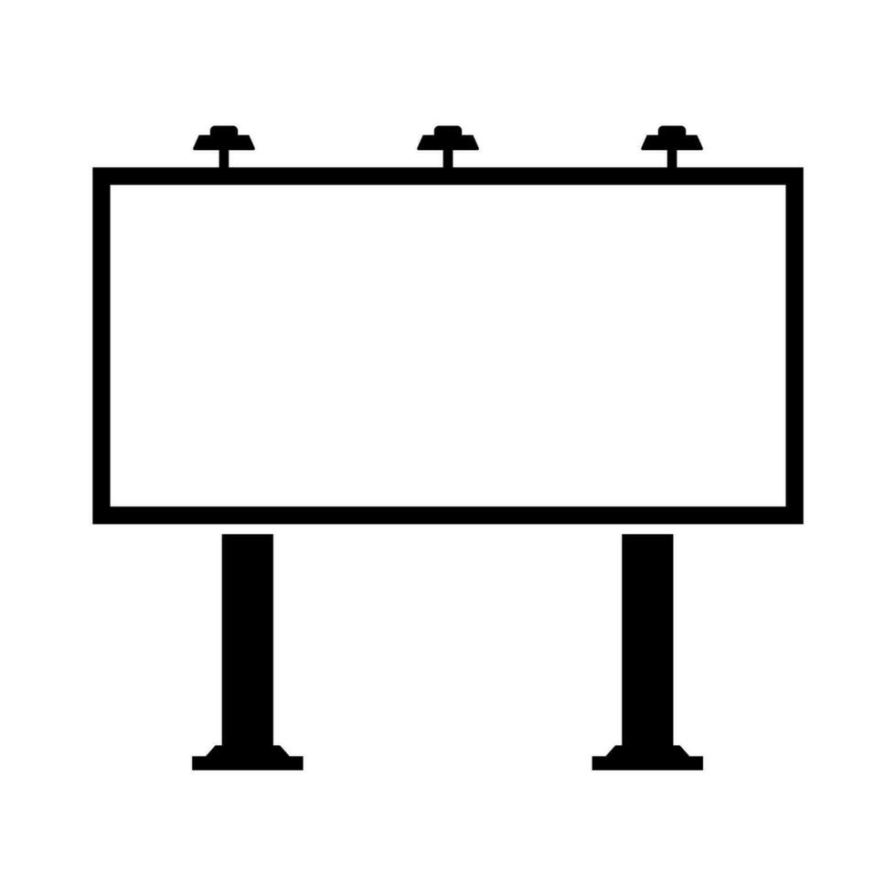 panneau d'affichage Vide icône. vide panneau d'affichage isolé sur blanc Contexte. ville Extérieur Vide bannière grand format pour afficher médias. Extérieur La publicité affiche modèle. vide facture planche pour un d médias vecteur