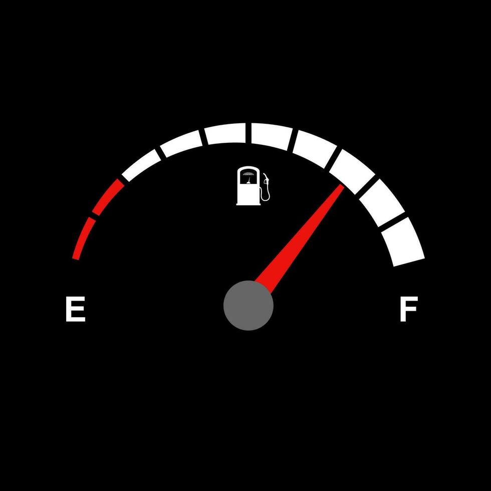 carburant indicateur pour gaz, essence, de l'essence, diesel niveau compter. carburant jauge Balance icône. voiture jauge pour mesure carburant consommation et contrôle gaz réservoir plénitude. performance la mesure. vecteur. vecteur