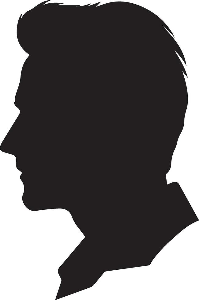homme profil vecteur silhouette illustration dix