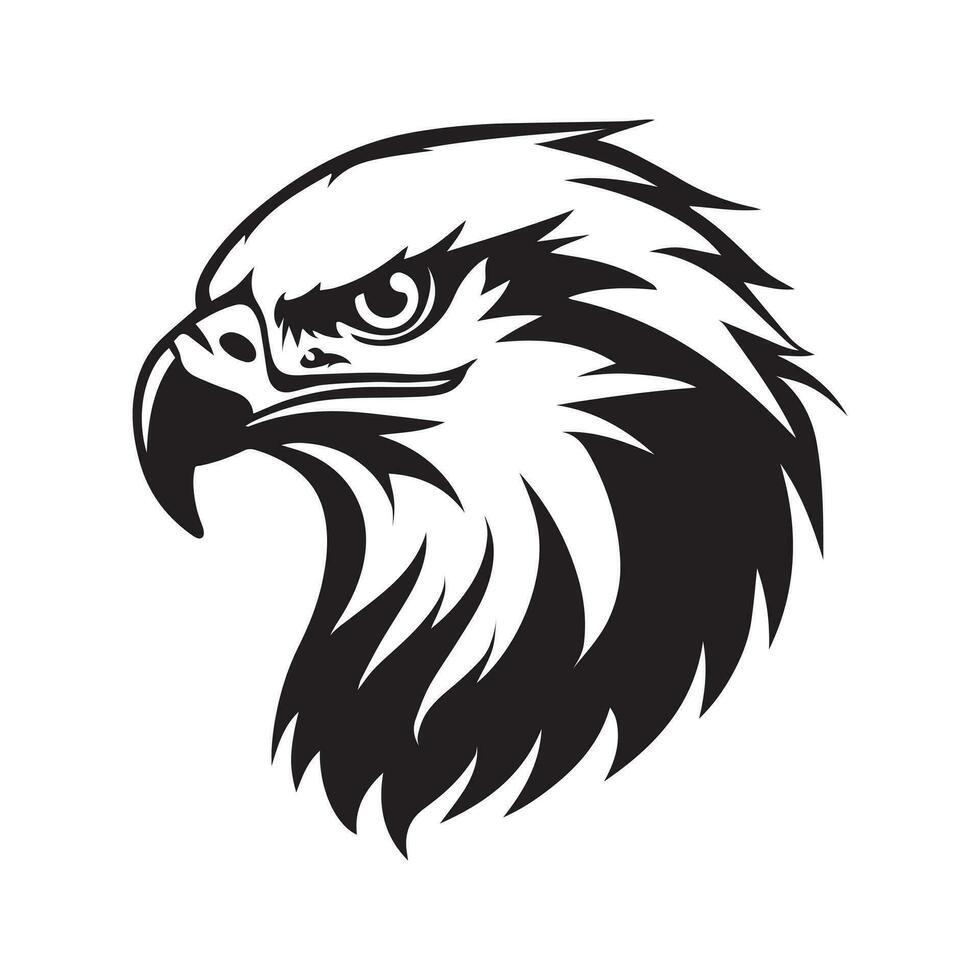 illustration vectorielle de visage d'aigle vecteur