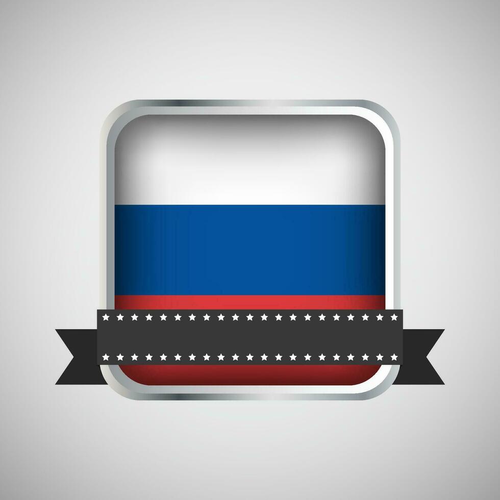 vecteur rond bannière avec Russie drapeau